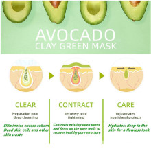 Advanced Avocado Vegan Mask Deep Washing Mitesser-Entferner Schlamm-Gesichtshaut-Maske